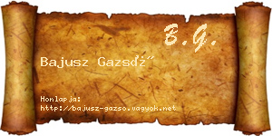 Bajusz Gazsó névjegykártya